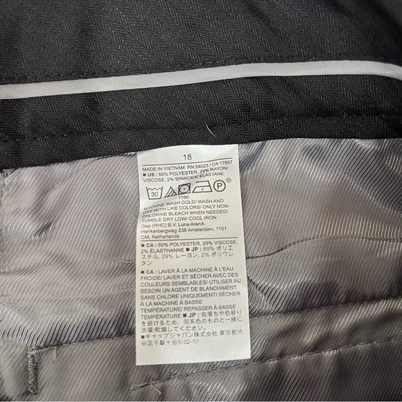 Banana Republic Factory Ryan Straight Ankle Pants Stretch Twill Gray Size 18 - Picture 10 of 11